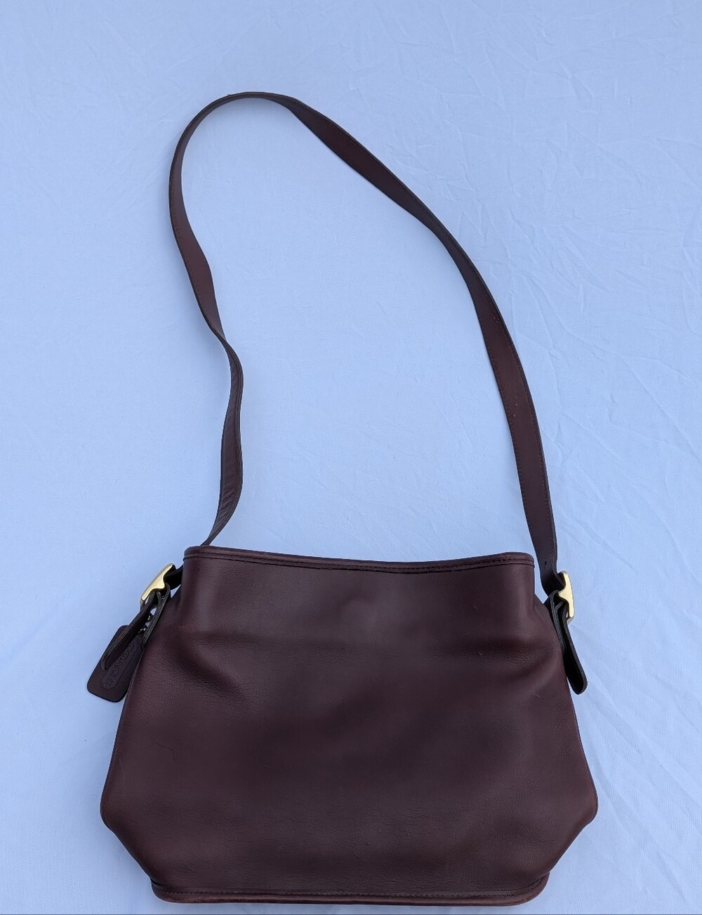 Coach Leather Over The Shoulder Bucket Bag